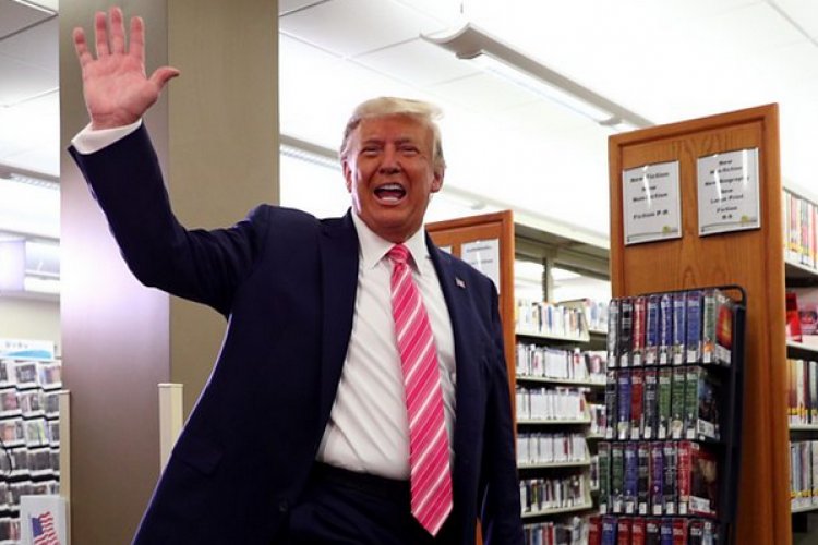 US election 2020: President Trump casts his vote.