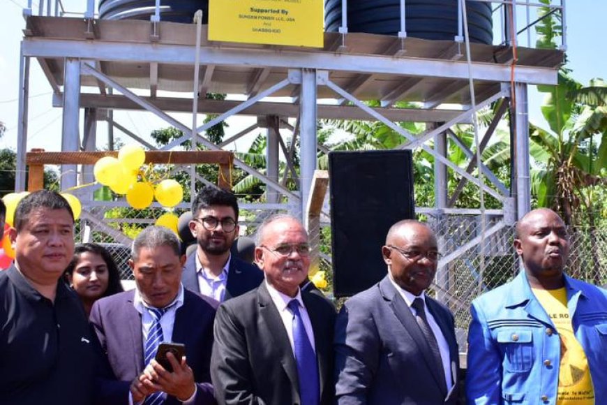 Minister Magyezi Executes a  Solar-powered Water System in Wakiso District