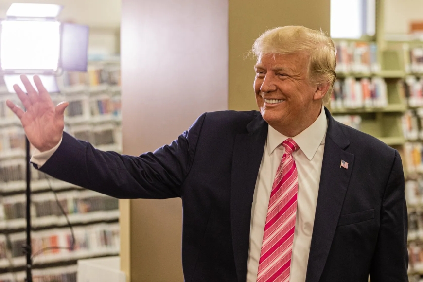 US election 2020: President Trump casts his vote.